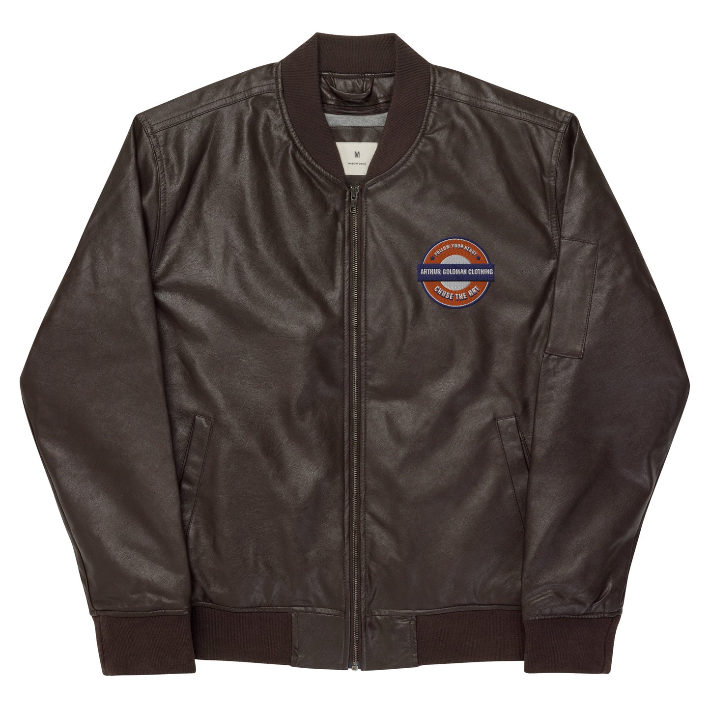 Follow The Heart Leather Bomber Jacket